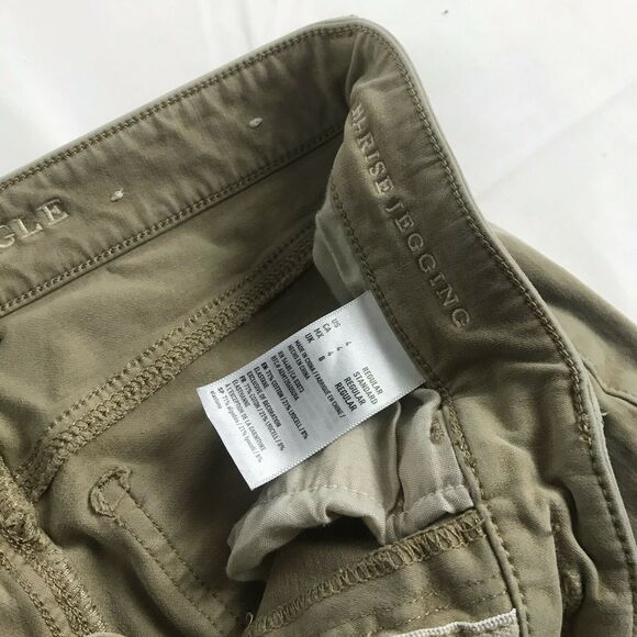 American Eagle Super Super Stretch X4 Womens Tan Hi-Rise Pants Jeggings Sz 4 Reg - Picture 3 of 12